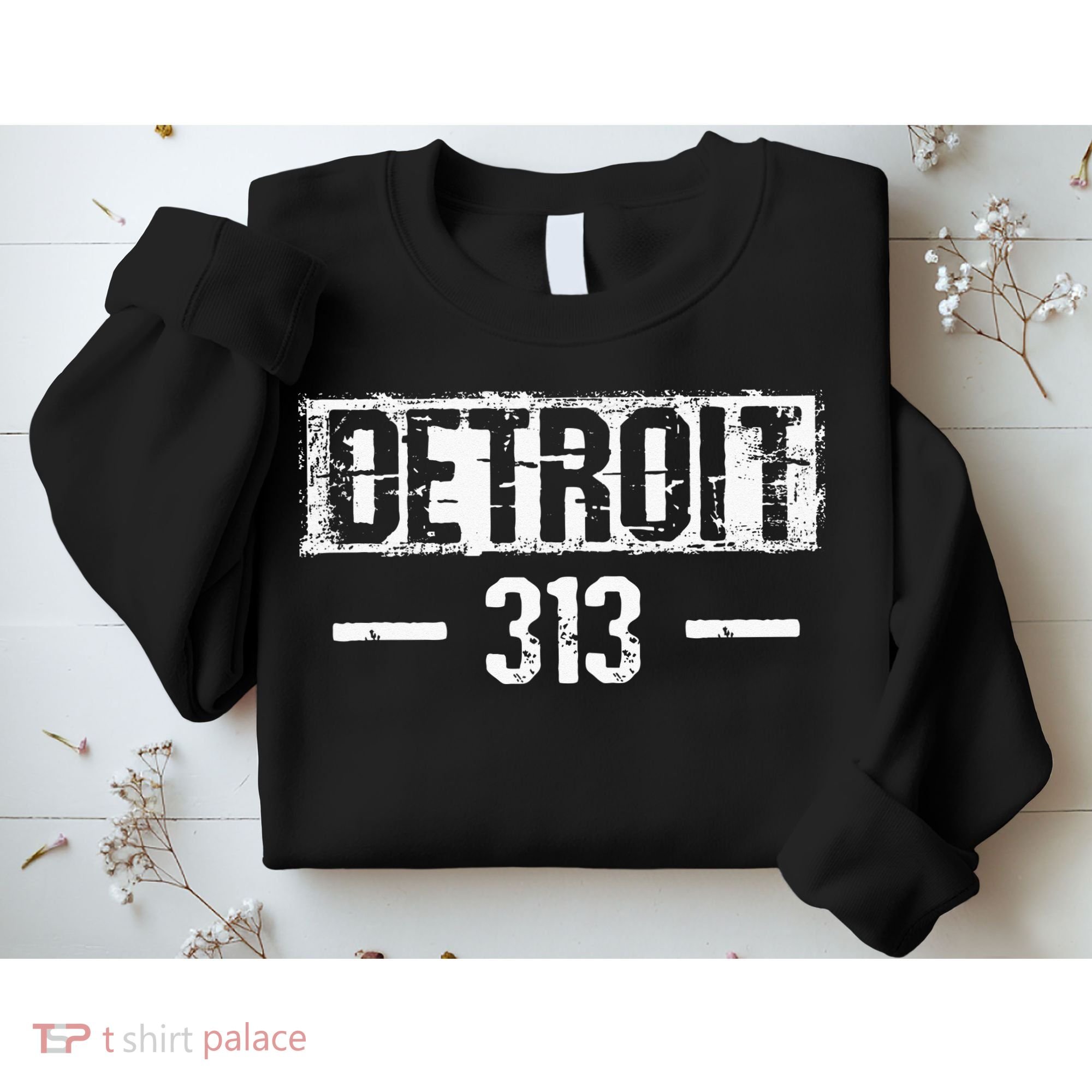 This Is My Detroit 313 Michigan Distressed Sweatshirt