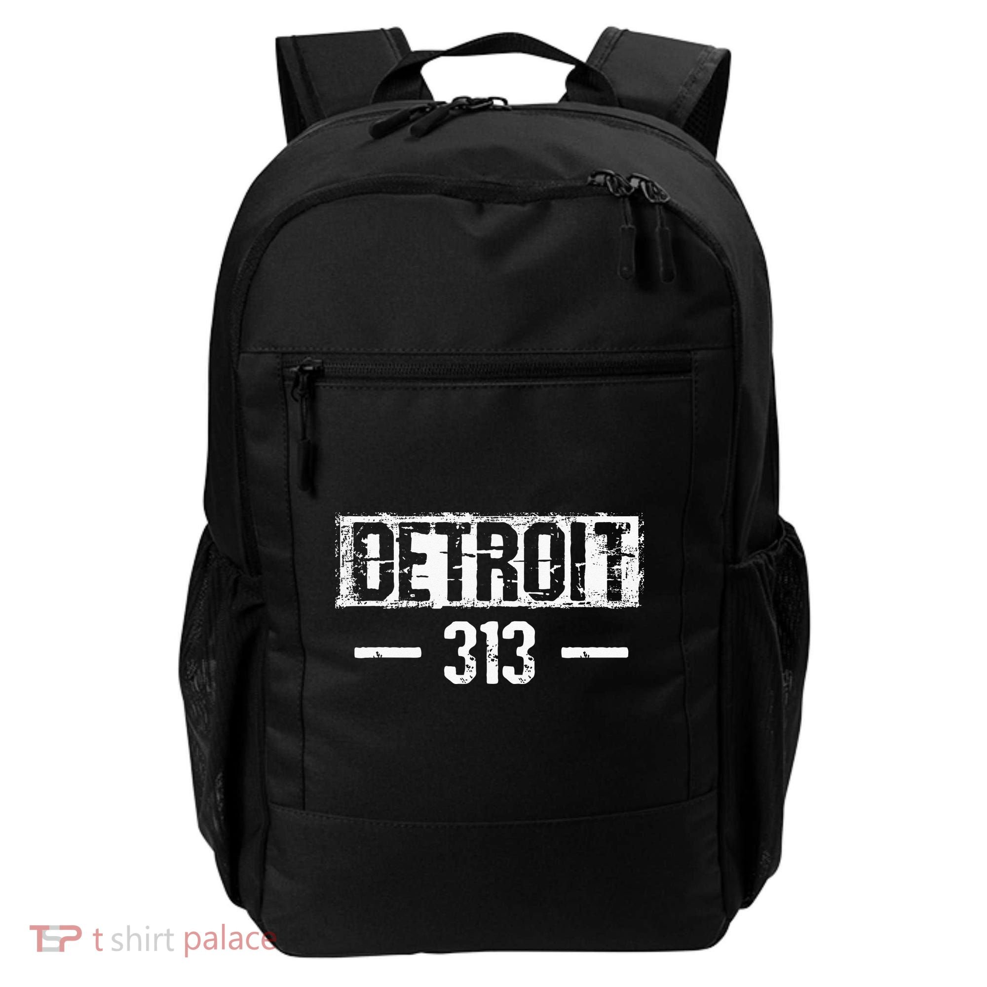 This Is My Detroit 313 Michigan Distressed Backpack