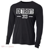 This Is My Detroit 313 Michigan Distressed Cooling Performance Long Sleeve Crew thumb 0