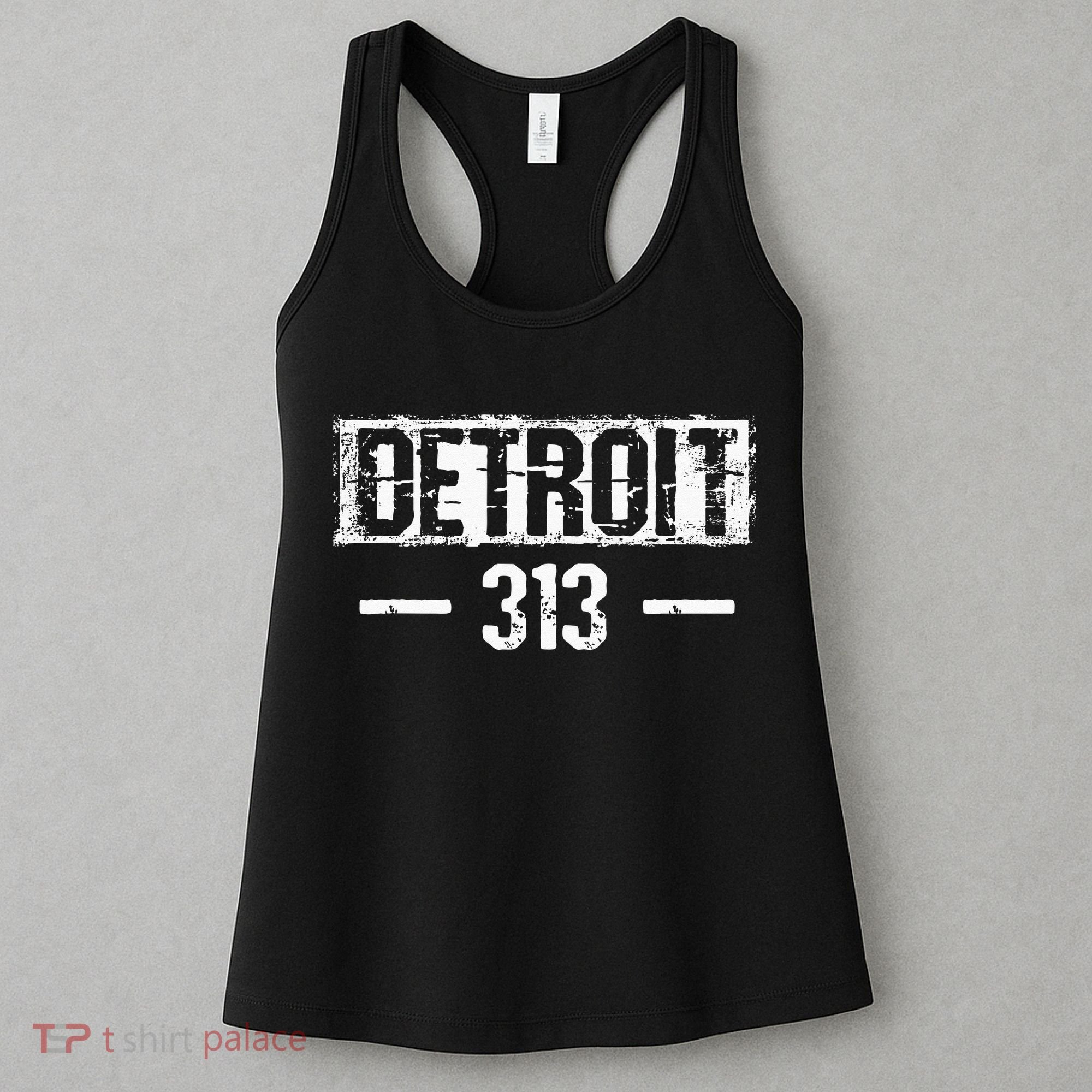 This Is My Detroit 313 Michigan Distressed Women's Tank Top