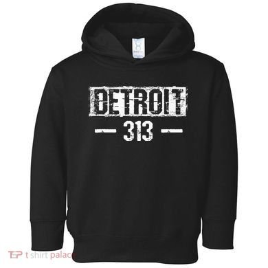This Is My Detroit 313 Michigan Distressed Toddler Hoodie