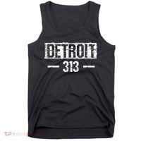 This Is My Detroit 313 Michigan Distressed Tank Top thumb 0