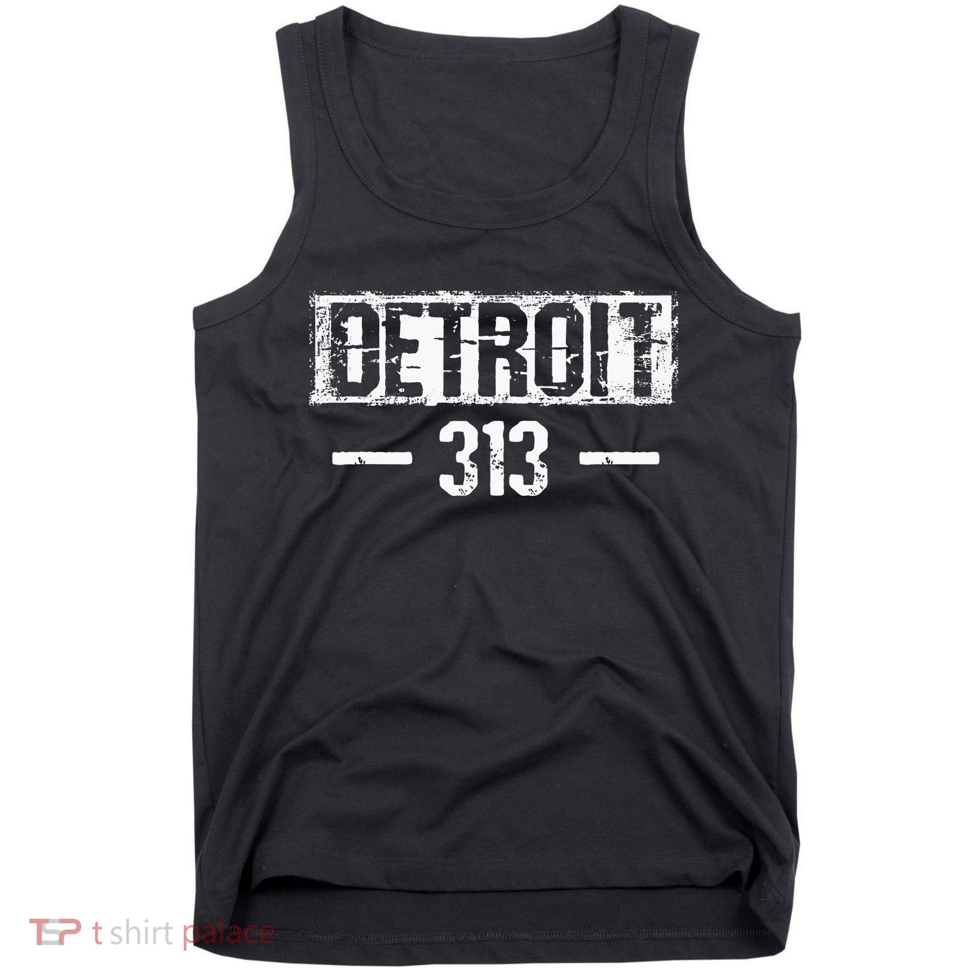 This Is My Detroit 313 Michigan Distressed Tank Top