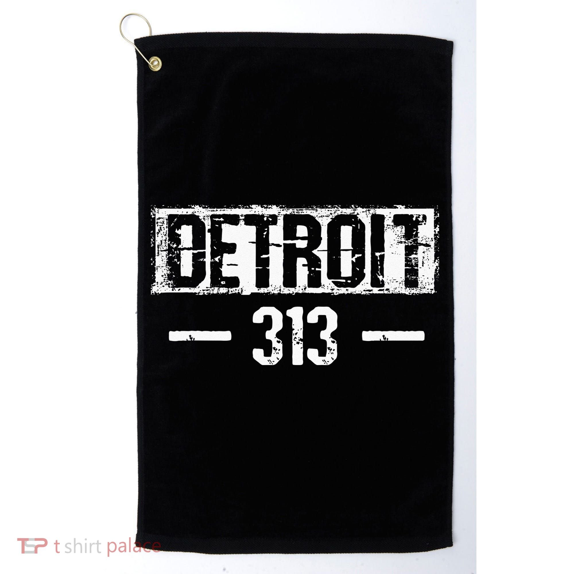 This Is My Detroit 313 Michigan Distressed Golf Towel