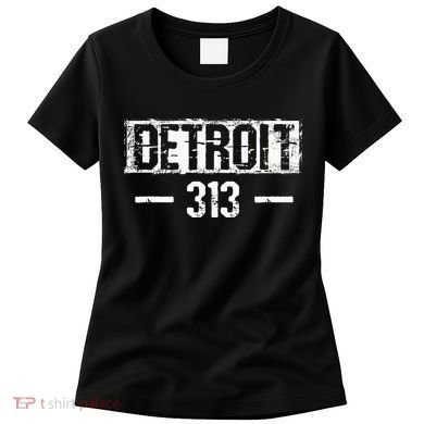 This Is My Detroit 313 Michigan Distressed Women's T-Shirt