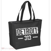 This Is My Detroit 313 Michigan Distressed Tote Bag thumb 2