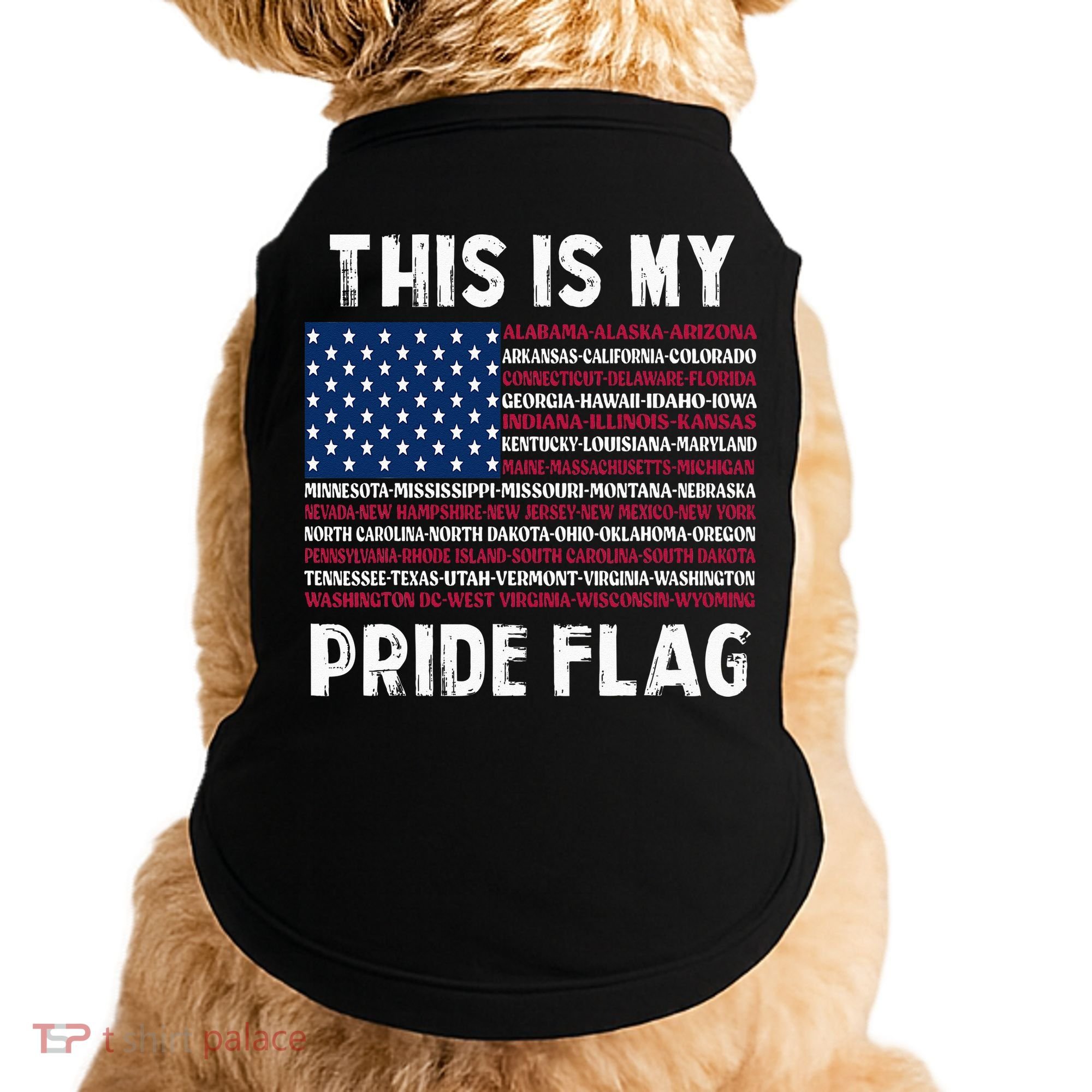 This Is My Pride Flag USA US Flag Patriotic Doggie Tank