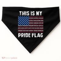 This Is My Pride Flag USA US Flag Patriotic USA-Made Doggie Bandana thumb 0