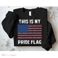 This Is My Pride Flag USA US Flag Patriotic Sweatshirt thumb 2