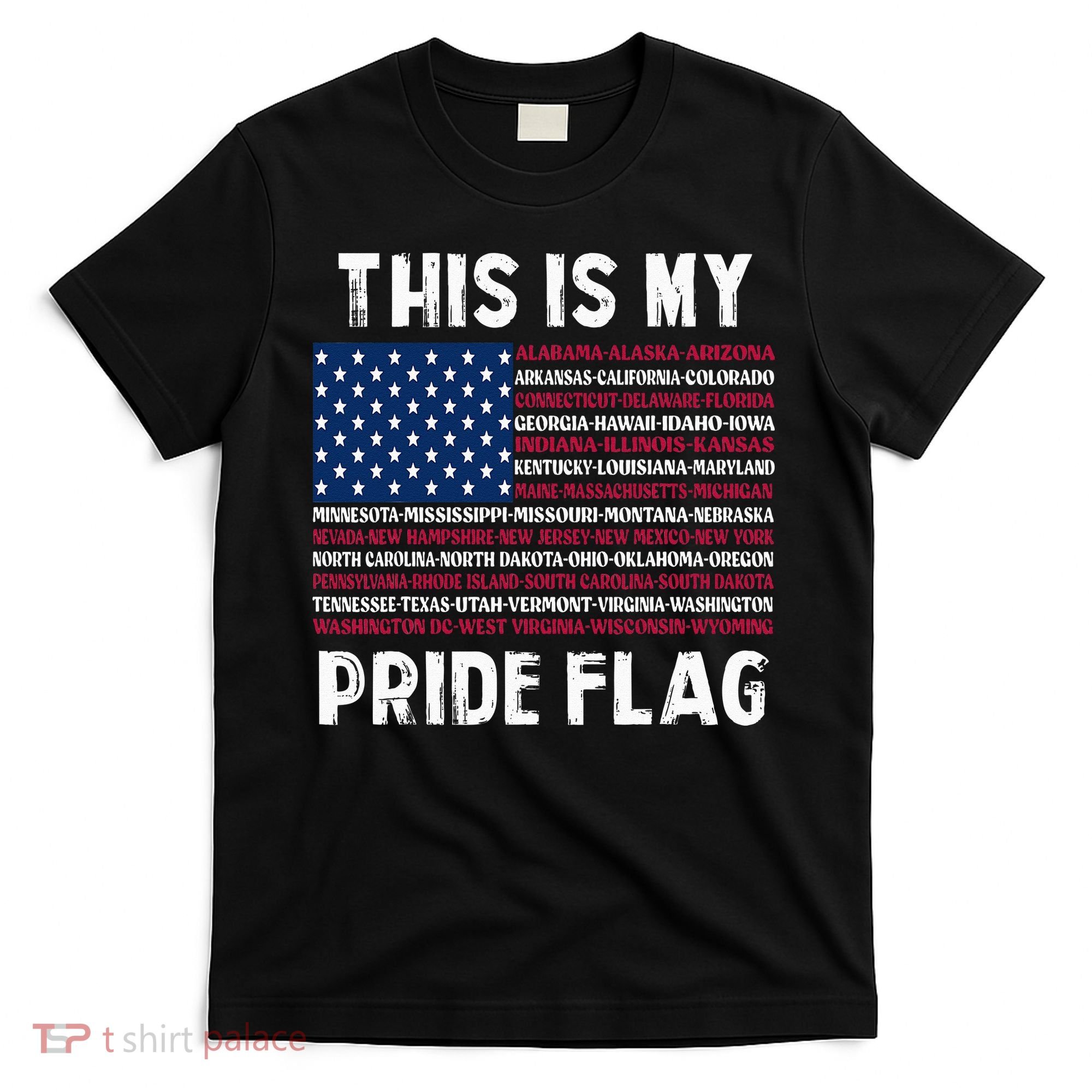 This Is My Pride Flag USA US Flag Patriotic T-Shirt