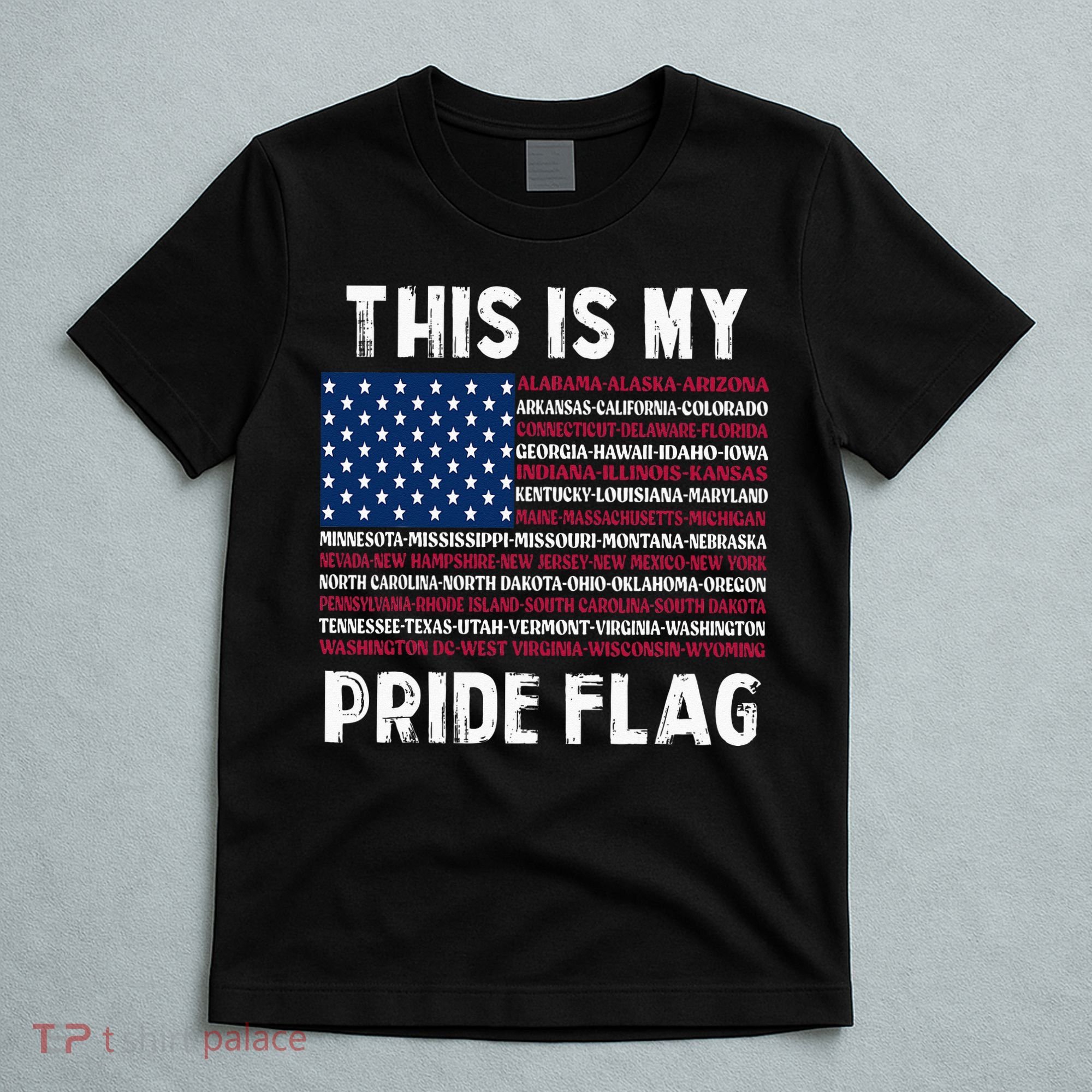 This Is My Pride Flag USA US Flag Patriotic T-Shirt