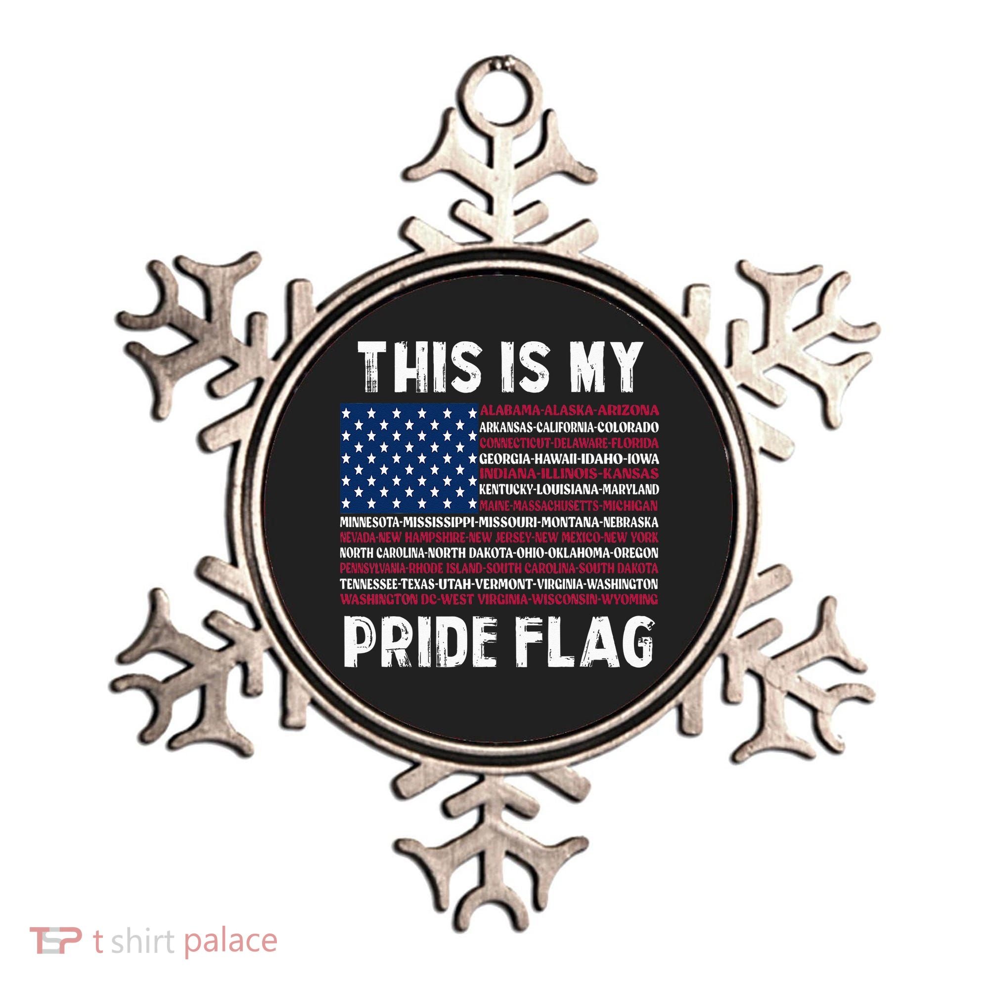 This Is My Pride Flag USA US Flag Patriotic Ornament