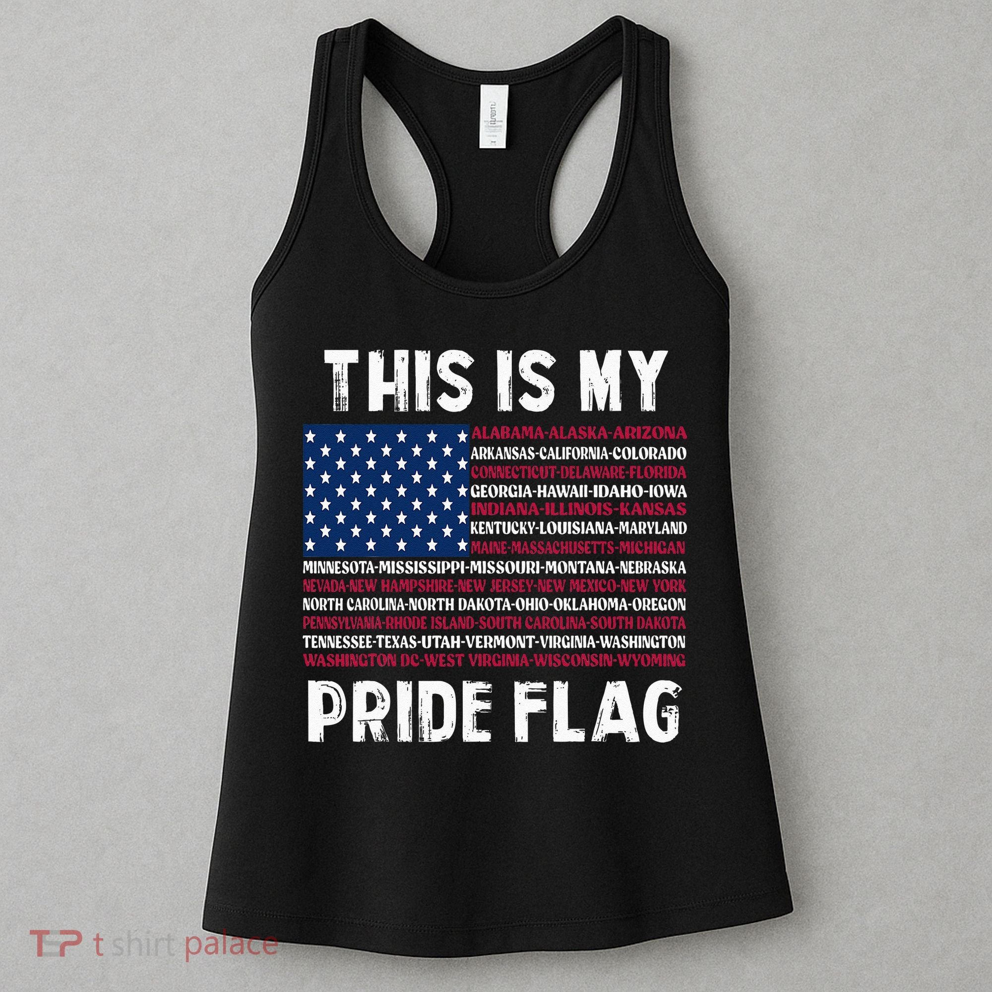 This Is My Pride Flag USA US Flag Patriotic Women's Tank Top