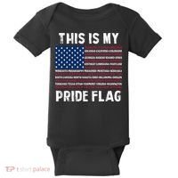 This Is My Pride Flag USA US Flag Patriotic Baby Bodysuit thumb 0
