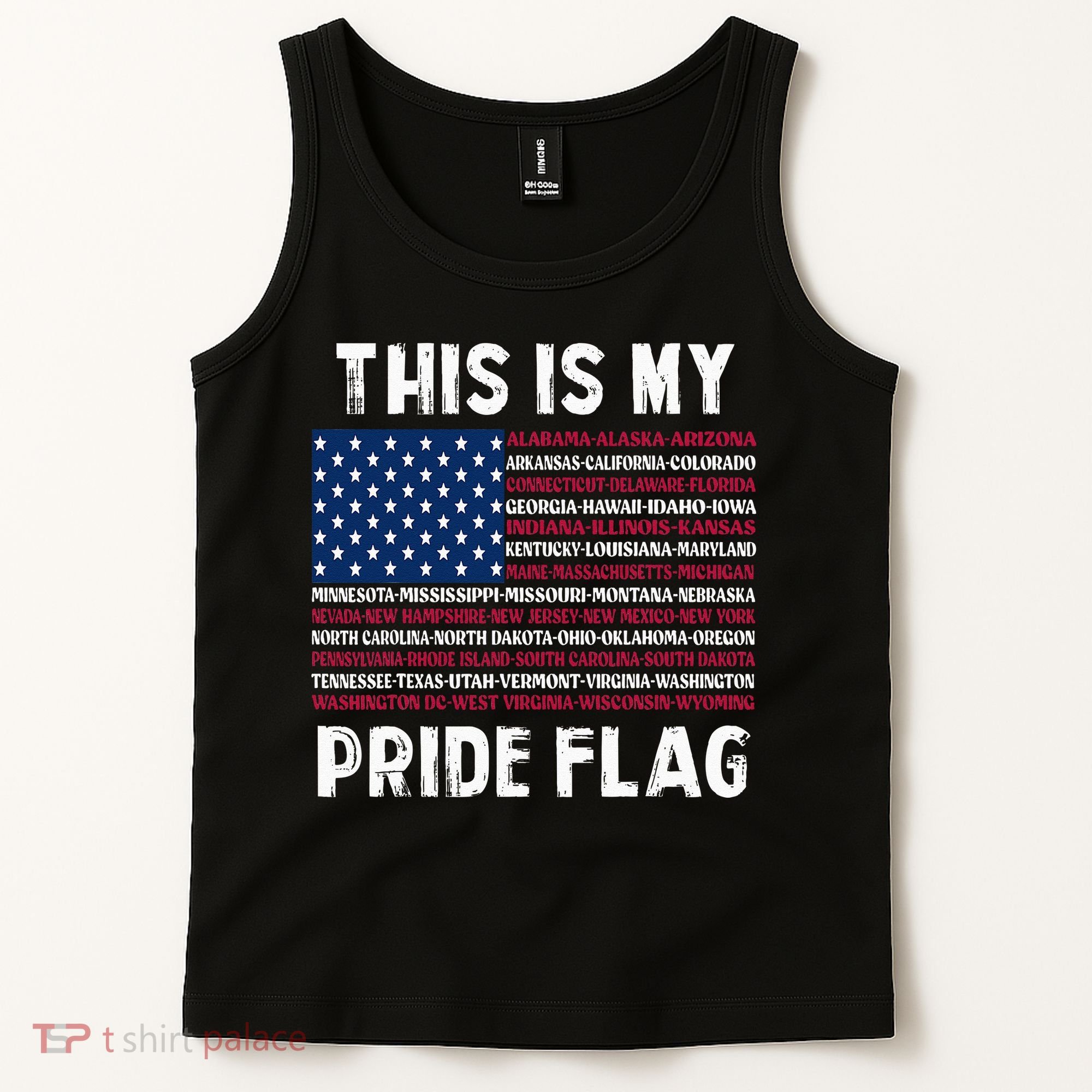 This Is My Pride Flag USA US Flag Patriotic Tank Top