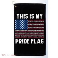 This Is My Pride Flag USA US Flag Patriotic Golf Towel thumb 0