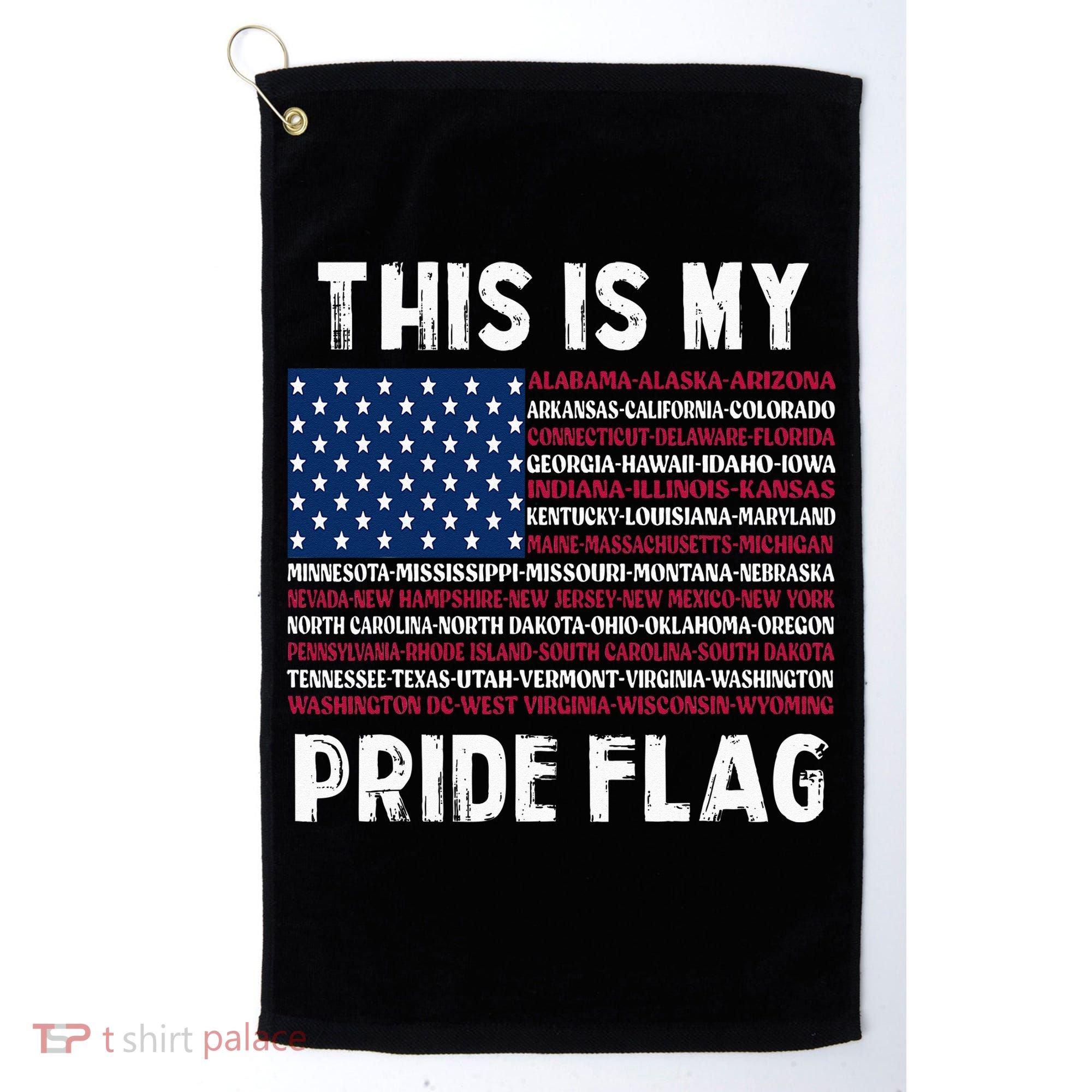 This Is My Pride Flag USA US Flag Patriotic Golf Towel