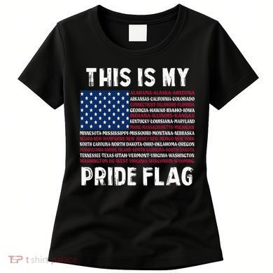 This Is My Pride Flag USA US Flag Patriotic Women's T-Shirt