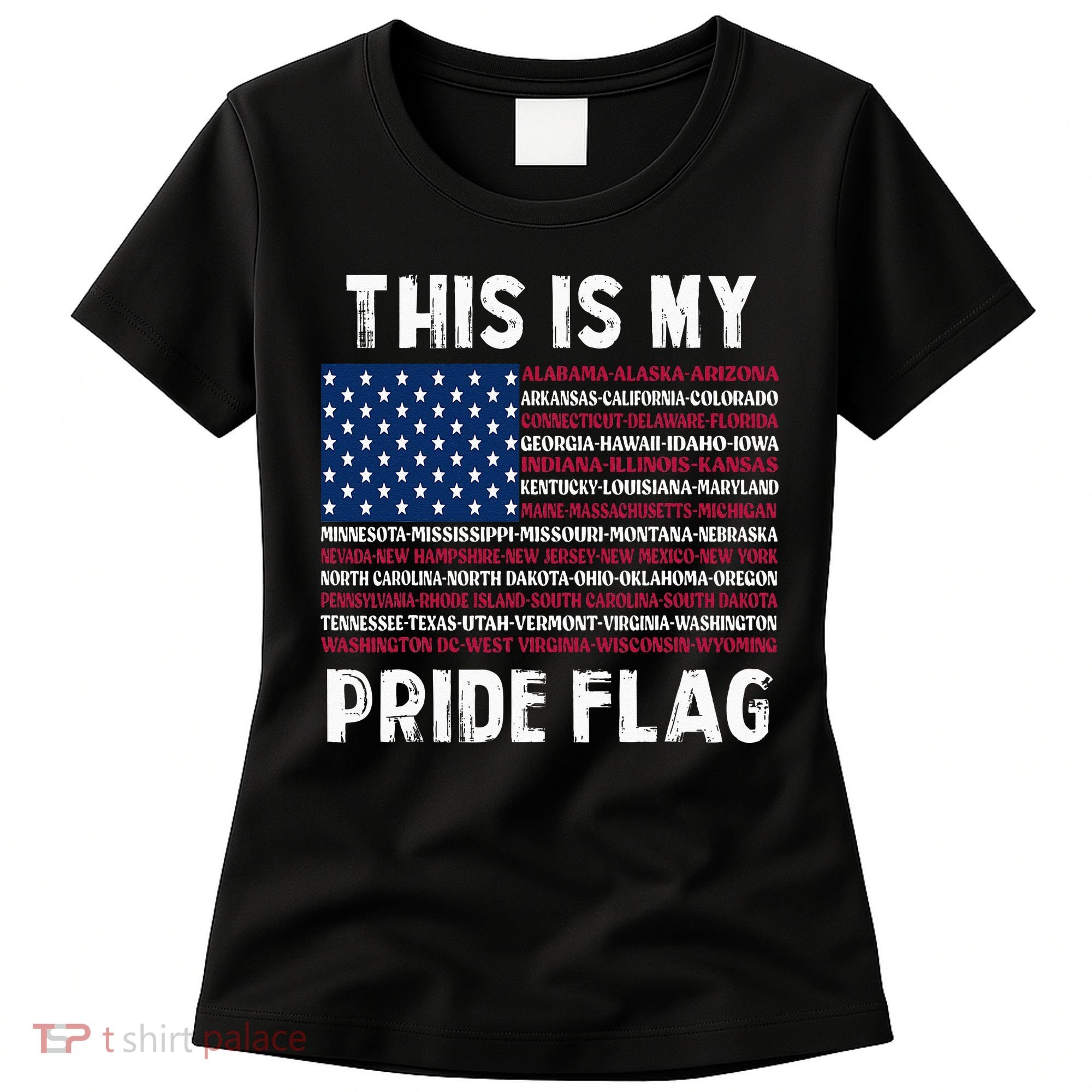 This Is My Pride Flag USA US Flag Patriotic Women's T-Shirt