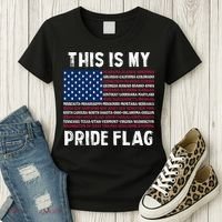 This Is My Pride Flag USA US Flag Patriotic Women's T-Shirt thumb 3