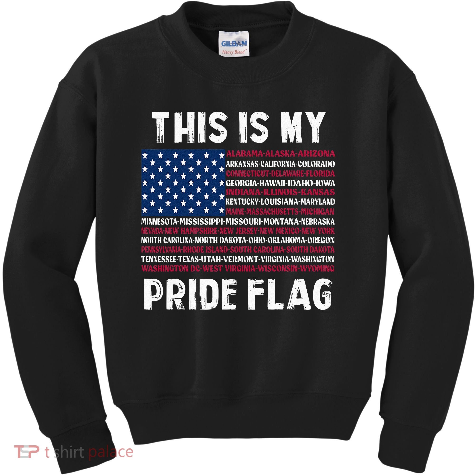 This Is My Pride Flag USA US Flag Patriotic Kids Sweatshirt