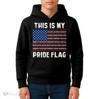 This Is My Pride Flag USA US Flag Patriotic Kids Hoodie thumb 4