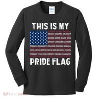 This Is My Pride Flag USA US Flag Patriotic Kids Long Sleeve Shirt thumb 0