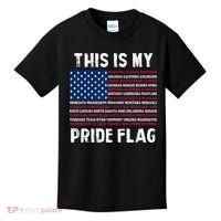 This Is My Pride Flag USA US Flag Patriotic Kids T-Shirt thumb 0