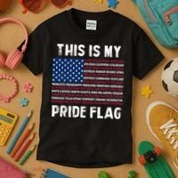 This Is My Pride Flag USA US Flag Patriotic Kids T-Shirt thumb 3
