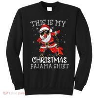 This Is My Christmas Pajama Dabbing African American Santa Sweatshirt thumb 0