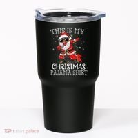 This Is My Christmas Pajama Dabbing African American Santa Tumbler thumb 0