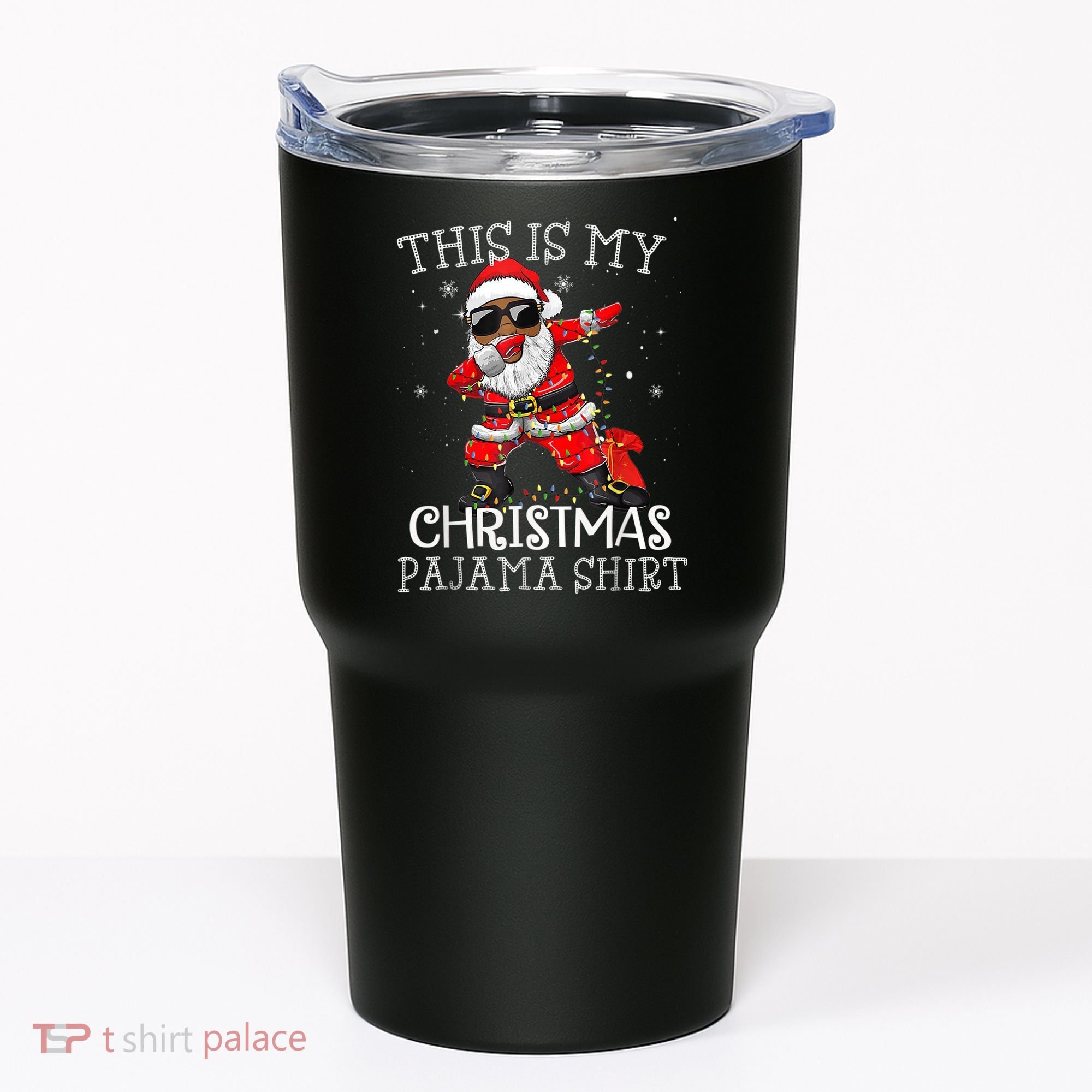 This Is My Christmas Pajama Dabbing African American Santa Tumbler