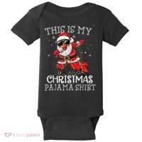 This Is My Christmas Pajama Dabbing African American Santa Baby Bodysuit thumb 0