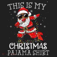 This Is My Christmas Pajama Dabbing African American Santa Hat thumb 2