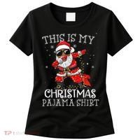 This Is My Christmas Pajama Dabbing African American Santa Women's T-Shirt thumb 0