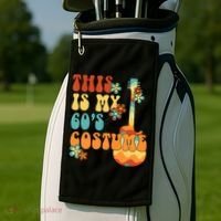 This Is My 60's Costume 60s Party Outfit Groovy Hippie Style Golf Towel thumb 2