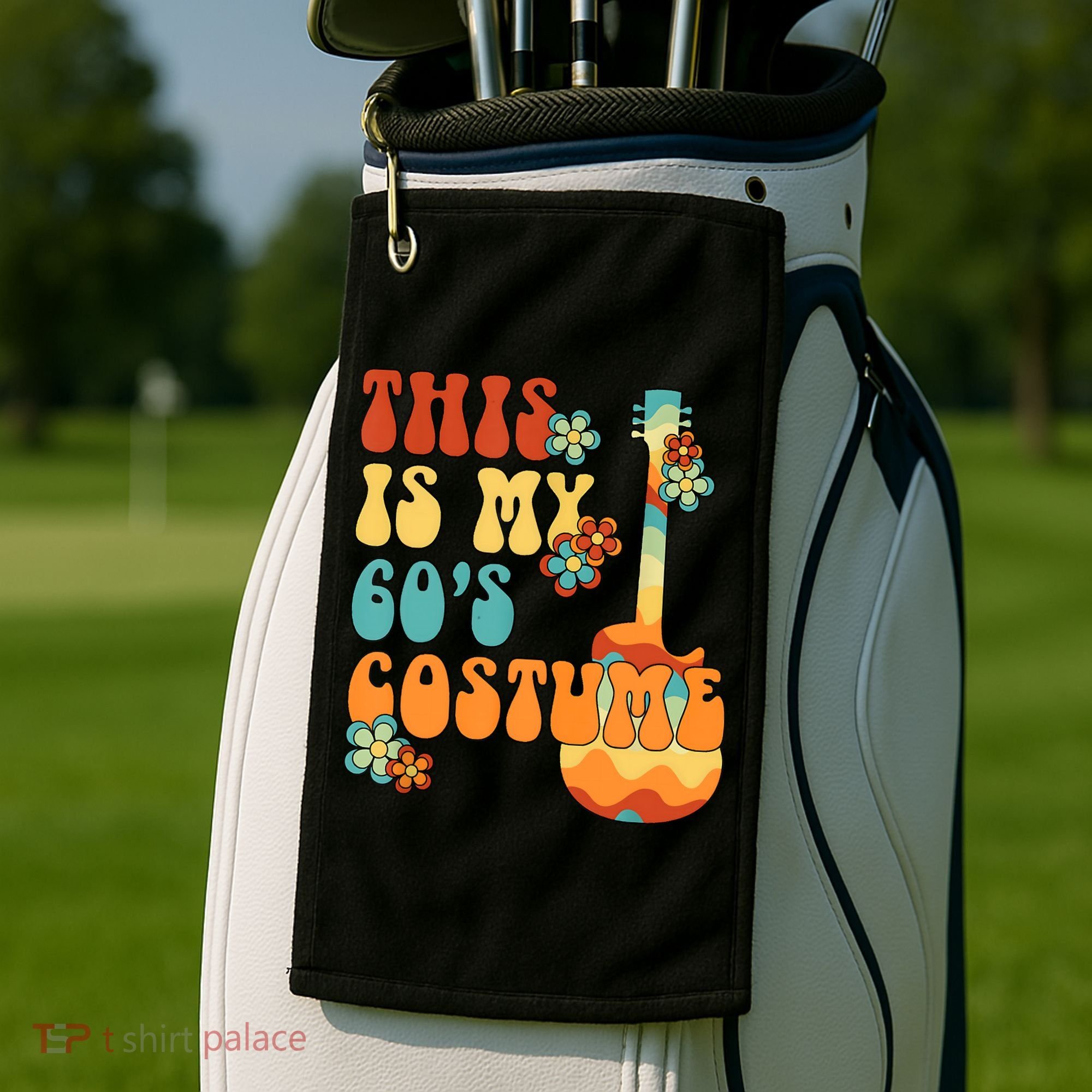 This Is My 60's Costume 60s Party Outfit Groovy Hippie Style Golf Towel