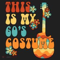This Is My 60's Costume 60s Party Outfit Groovy Hippie Style Golf Towel thumb 3