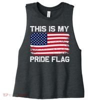 This Is My Pride Flag Women's Racerback Cropped Tank thumb 0