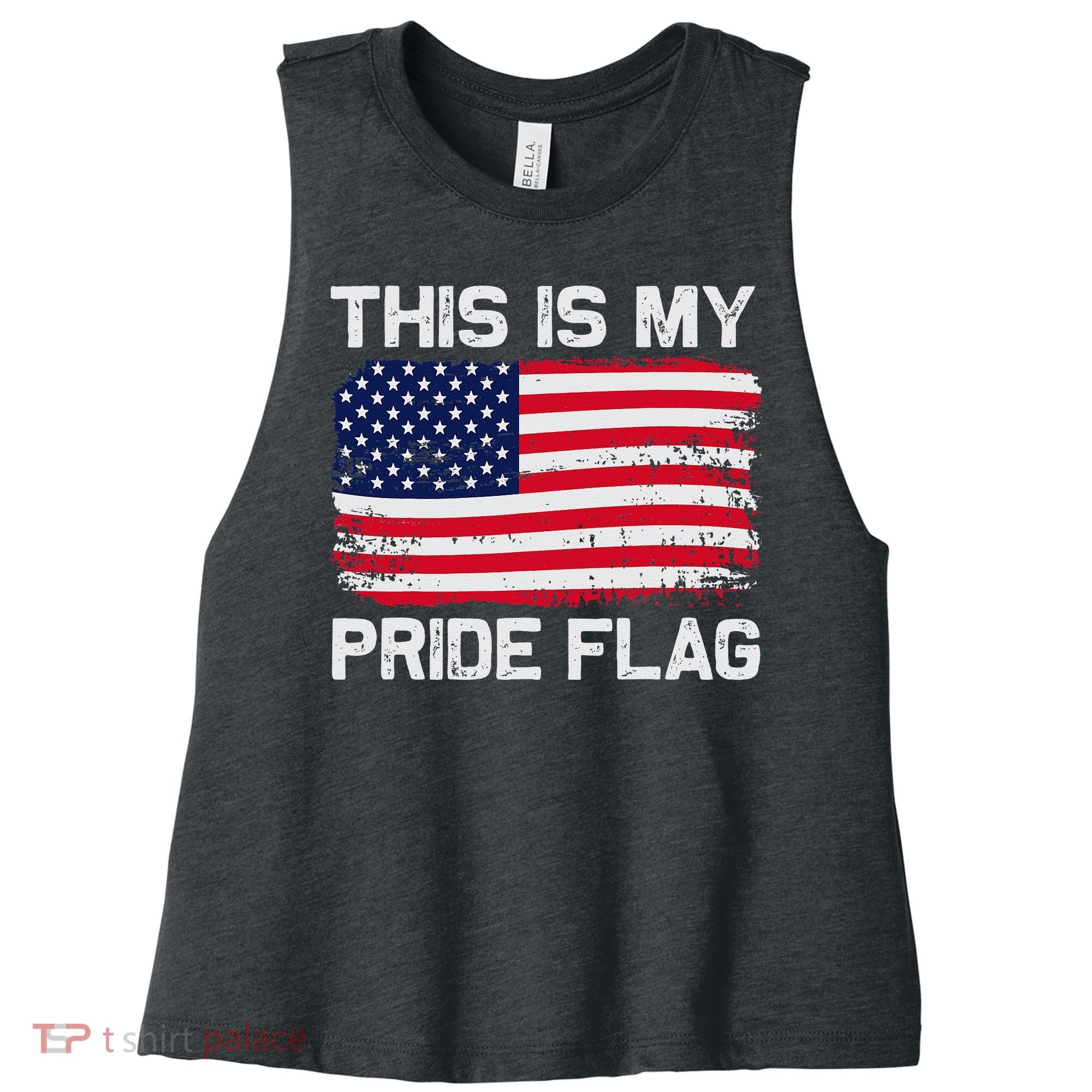 This Is My Pride Flag Women's Racerback Cropped Tank
