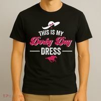 This Is My Derby Day Dress Funny Racing Horse T-Shirt thumb 3