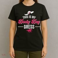 This Is My Derby Day Dress Funny Racing Horse T-Shirt thumb 4