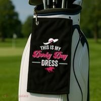 This Is My Derby Day Dress Funny Racing Horse Golf Towel thumb 2