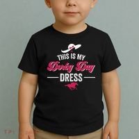 This Is My Derby Day Dress Funny Racing Horse Toddler T-Shirt thumb 2