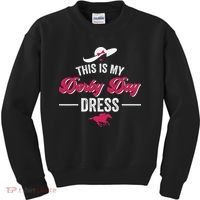 This Is My Derby Day Dress Funny Racing Horse Kids Sweatshirt thumb 0
