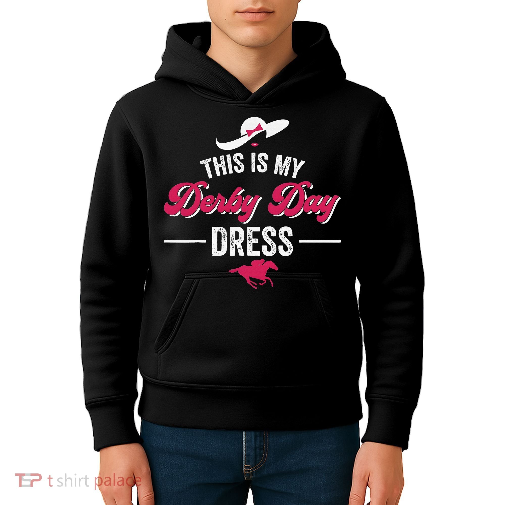 This Is My Derby Day Dress Funny Racing Horse Kids Hoodie