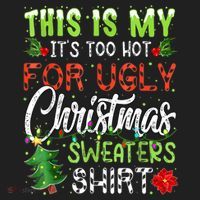 This Is My It's Too Hot For Ugly Christmas Sweaters Golf Towel thumb 3
