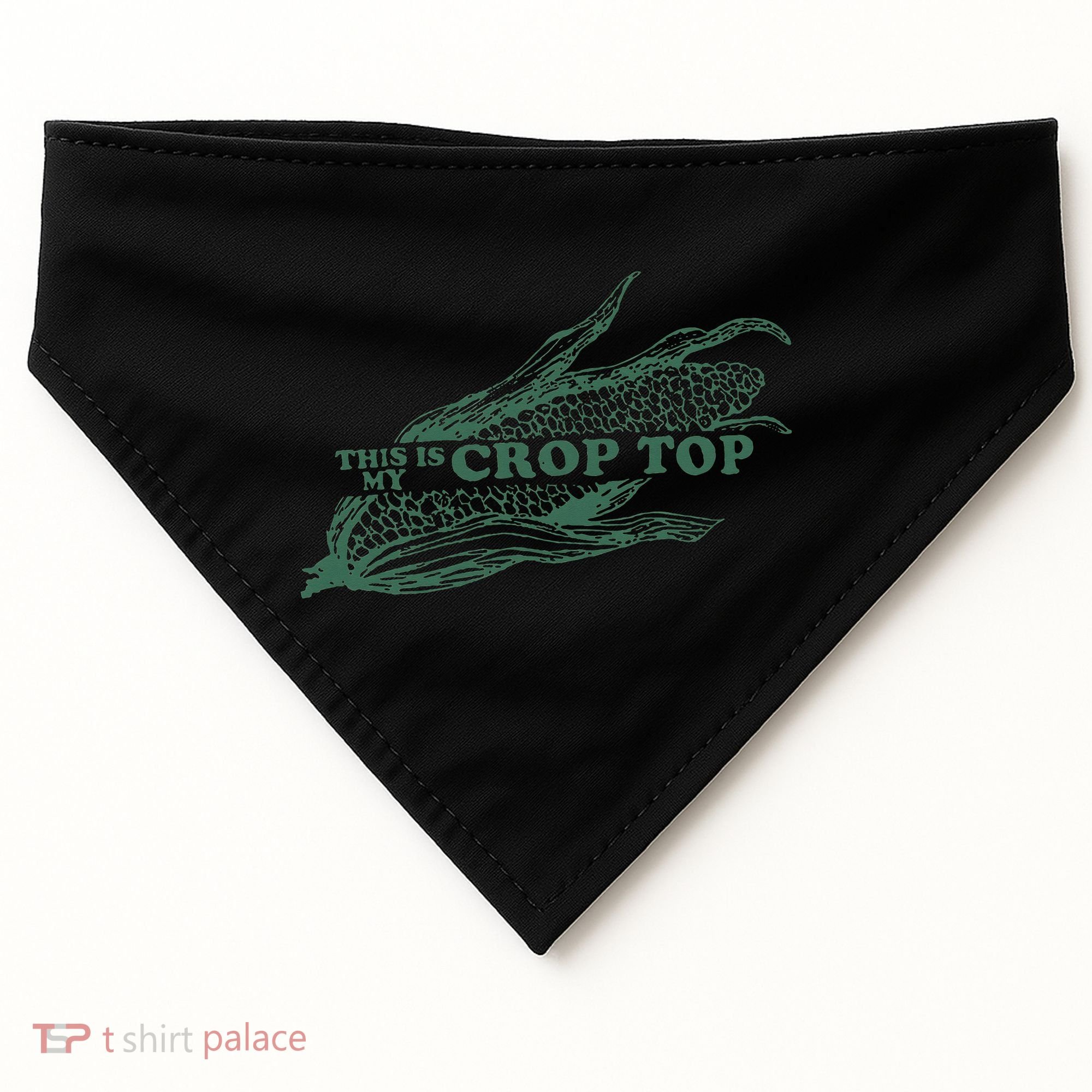 This Is My Crop Top Funny Farmer Farming Corn Lover USA-Made Doggie Bandana