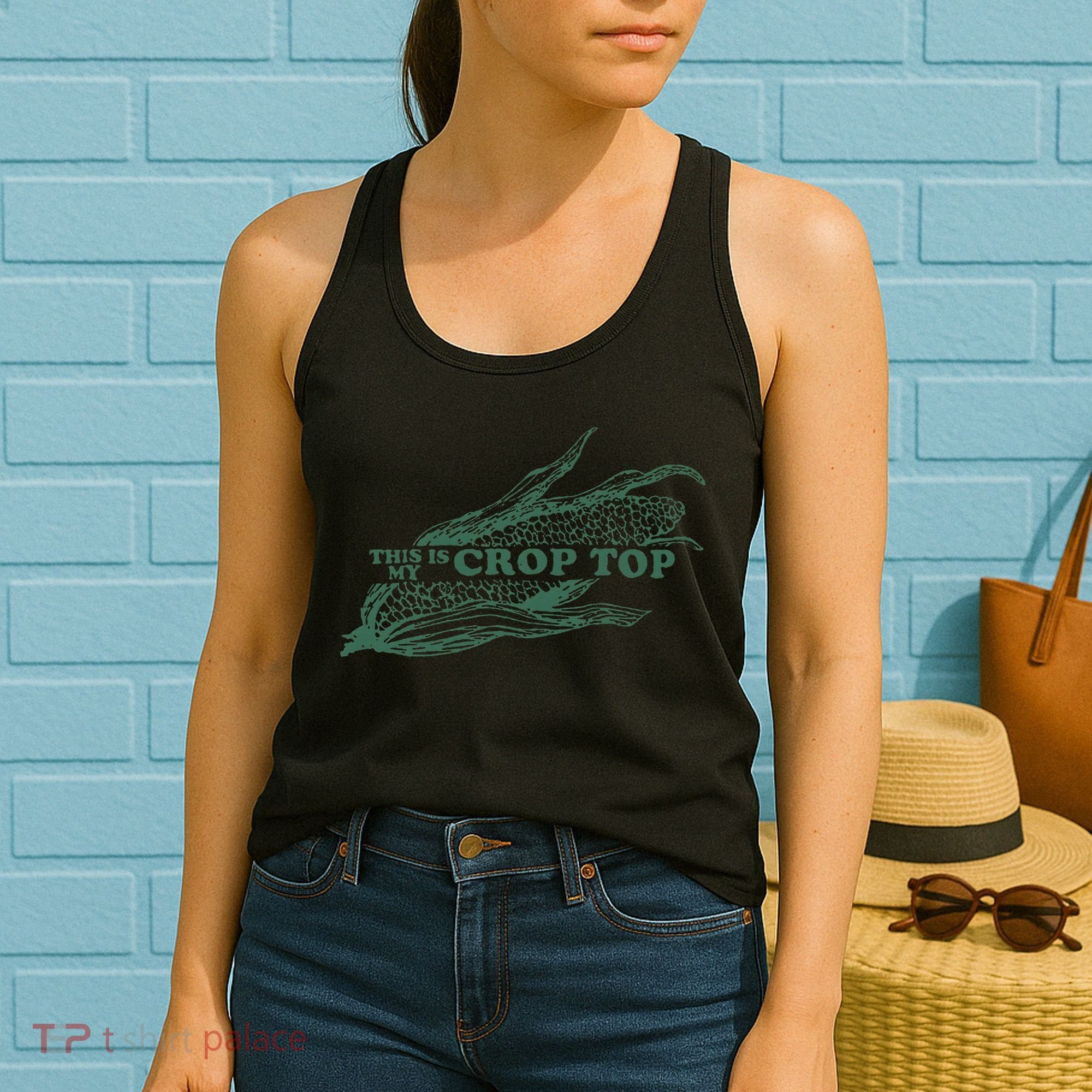 This Is My Crop Top Funny Farmer Farming Corn Lover Women's Tank Top