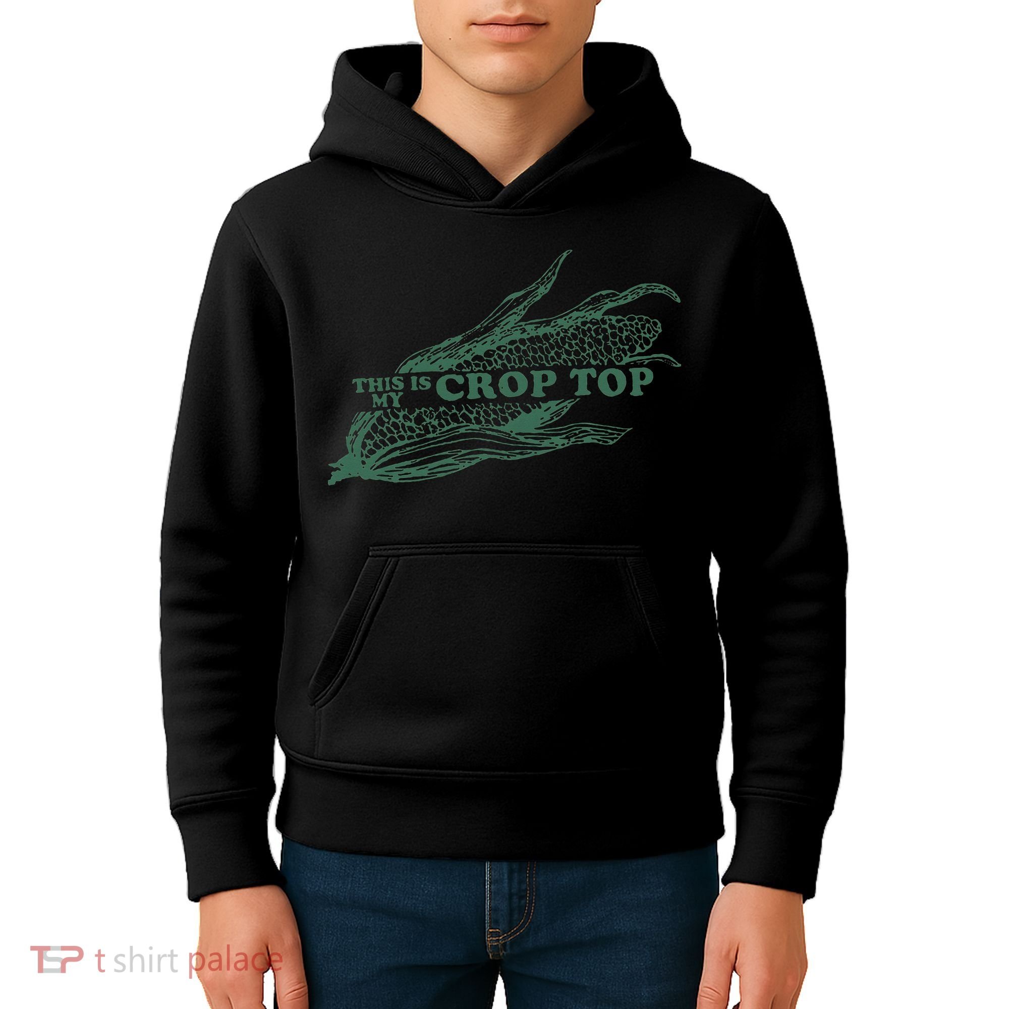 This Is My Crop Top Funny Farmer Farming Corn Lover Kids Hoodie